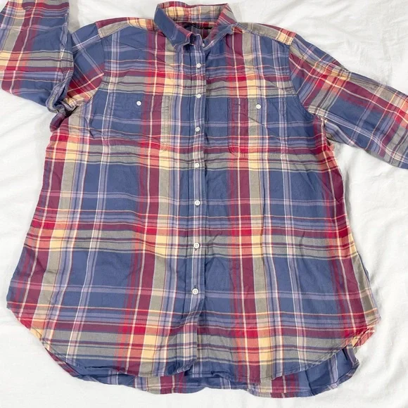 VTG Lauren Ralph Lauren Women Multicolor Long Sleeve Button Up Shirt Size XL - Picture 2 of 10